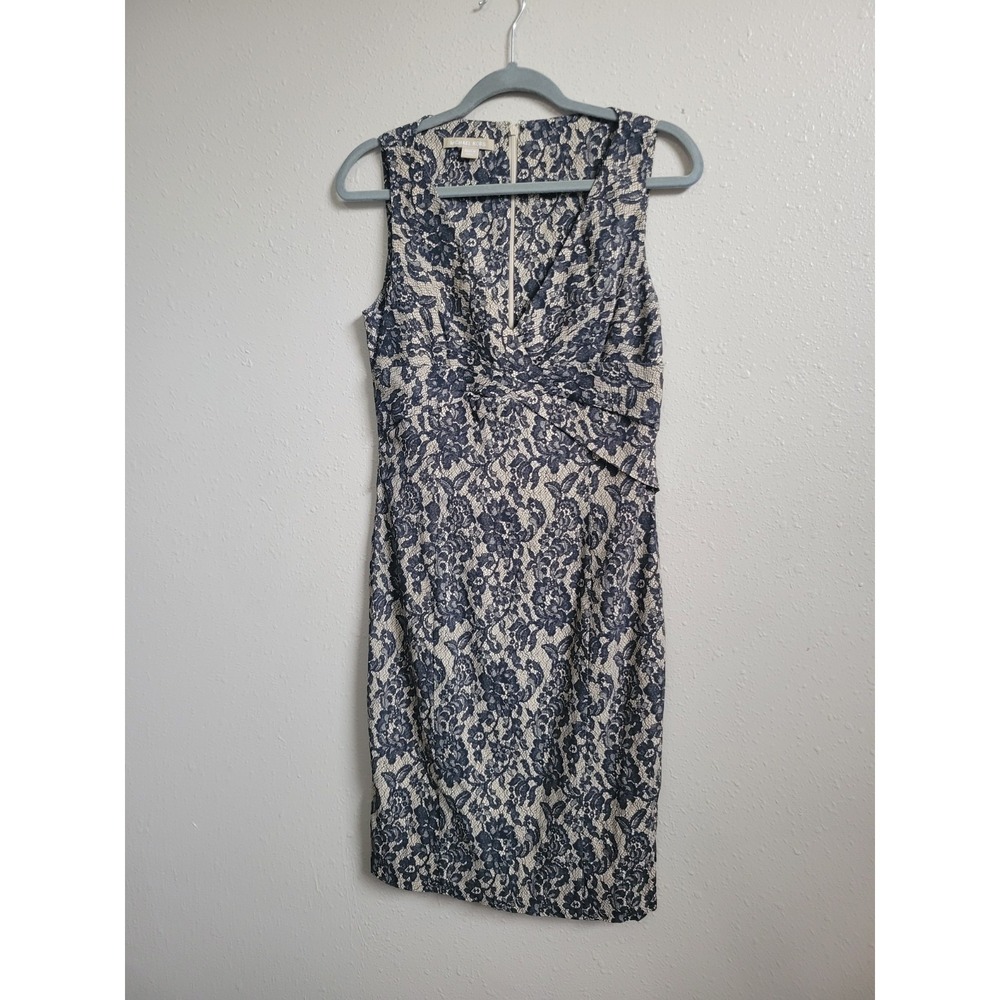 MICHAEL KORS COLLECTION Dress Size 10 Black and Tan‎ Abstract Made in Italy